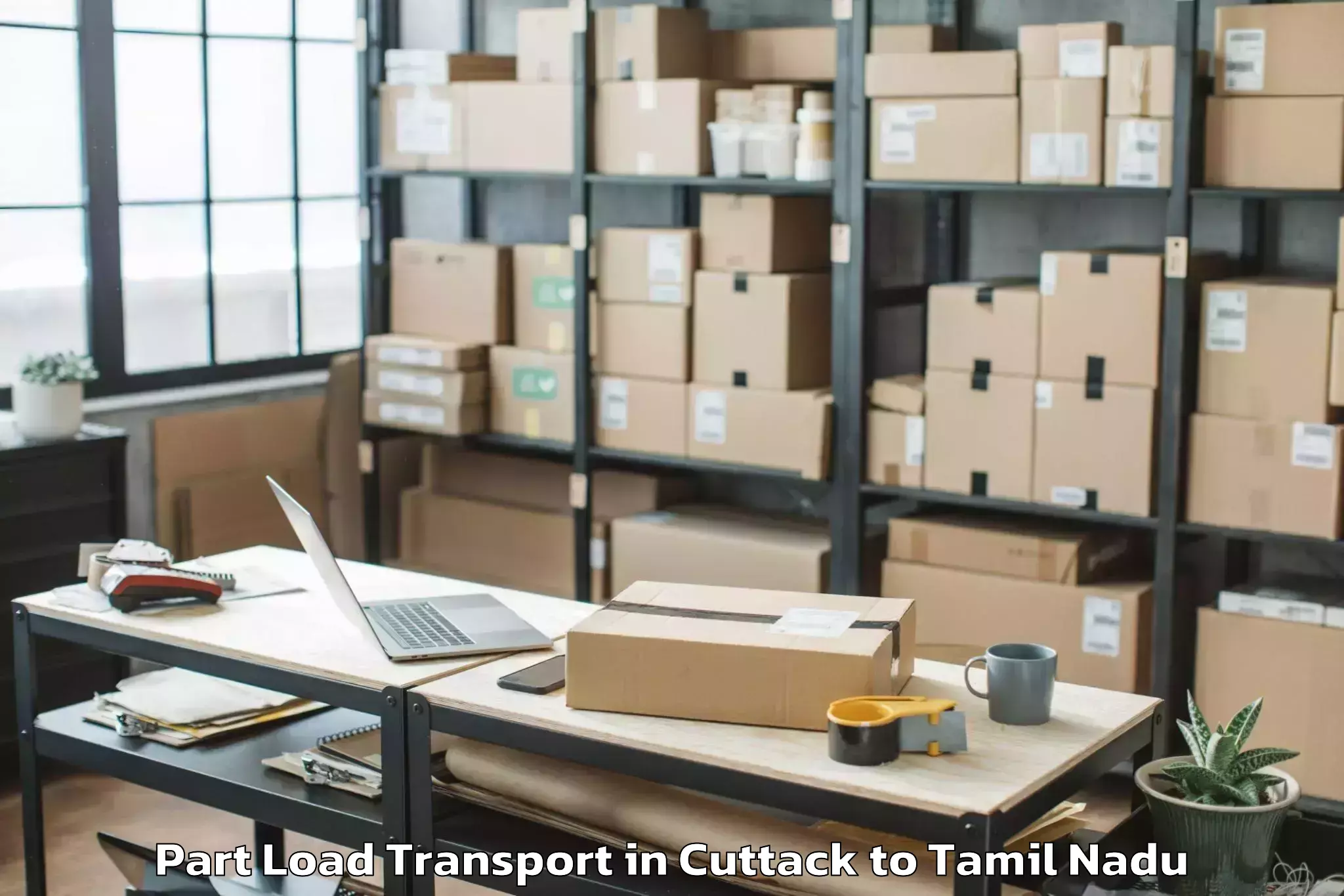 Leading Cuttack to Tisaiyanvilai Part Load Transport Provider